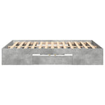 Bed Frame without Mattress Concrete Grey 140x190cm Engineered Wood 3295502