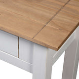 282681 Console Table White 110x40x72 cm Solid Pine Wood Panama Range