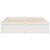 Bed Frame without Mattress White 140x190 cm Solid Wood Pine 3282382