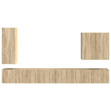 TV Wall Cabinet Set Wall-mounted 6 pcs Sonoma Oak 3408945