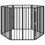 Dog Gate 6 pcs Black 60 x 80 cm Galvanised Steel 892016