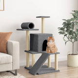 Cat Tree with Sisal Scratching Posts Dark Grey 110.5 cm 172063