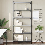 Bookcase 6-Tier Grey Sonoma 80x30x188 cm Engineered Wood 837685