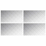Stair Tread Rectangular 4 pcs Silver 90 x 50 cm Aluminium 4104360