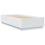 Bed Frame with LED without Mattress White 90x190 cm Single 3209660