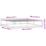 Bed Frame without Mattress White 200x200 cm Metal 4017428