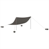 Beach Canopy with Sand Anchors Grey 304x300 cm 4008646