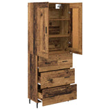 Highboard with Drawer 2 pcs Old Wood Engineered Wood 3415629