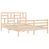Bed Frame without Mattress King Size Solid Wood 3194901