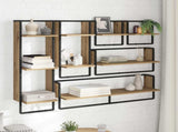 Wall Shelf Set with Shelf 6 pcs Artisan Oak 100 x 25 x 30 cm 882848