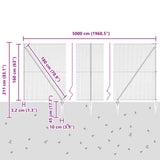 Welded Wire Fence with Spikes 50 x 1.6 m 3353287