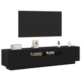 TV Cabinet Set 2 pcs Black 180 x 35 x 40 cm Engineered Wood 3333062