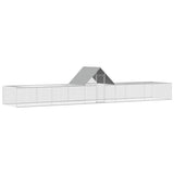 Chicken Coop 10x2x2 m Galvanised Steel 144563