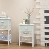 French Storage Cabinet 3 Drawers Wood 242876