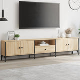 TV Cabinet with Drawer Sonoma Oak 200x25x44 cm Engineered Wood 838989
