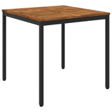 Garden Dinner Table Natural and Black 80 x 80.5 x 75 cm 901310