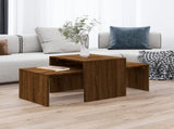 Coffee Table Set Brown Oak 100x48x40 cm Engineered Wood 815548