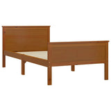 Bed Frame Honey Brown Solid pine wood, plywood Single Bed 322189