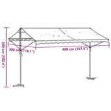 Free Standing Awning Blue and White 400x300 cm Fabric and Steel 368932