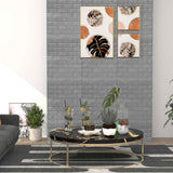 Wallpaper Set of 40 Anthracite PE foam Large Wallpaper 150723