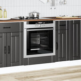 Oven Cabinet Lucca Black Engineered Wood 853758