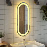 LED Bathroom Mirror 70x30 cm Oval 353284