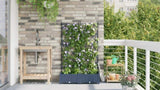 Garden Planter 2 pcs Grey 80 x 40 x 125.5 cm Plastic 42002860