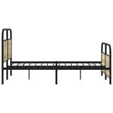 Metal Bed Frame without Mattress Sonoma Oak 137x190 cm 3318647