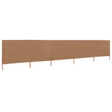 5-panel Wind Screen Fabric 600x120 cm Taupe 47163