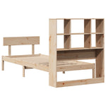 ZNTS Bookcase Bed without Mattress 100x200 cm Solid Wood Pine 3321804