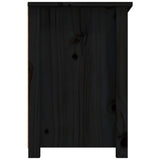 TV Cabinet Black 79x35x52 cm Solid Wood Pine 821501
