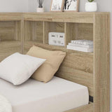 Storage Headboard with Shelf Sonoma Oak 90 cm Engineered Wood 3335455