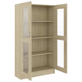 Vitrine Cabinet Sonoma Oak 82.5x30.5x150 cm Engineered Wood 802762