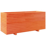 Garden Planter Wax Brown 110x40x49.5 cm Solid Wood Pine 3282561