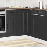 Kitchen Corner Base Cabinet Kalmar Black Engineered Wood 853508