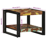 Coffee Table Multicolour 50x50x38 cm Solid Wood Reclaimed 4102723