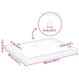 Shower Base Tray with Dots 100 x 80 x 4 cm ABS Black 42033512