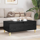 Coffee Table Black Oak 90 x 50 x 35 cm Engineered Wood 881194