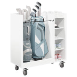 Golf Cabinet with Wheel Plain White 90 x 45 x 98 cm 899463