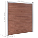 ZNTS Garden Fence WPC 699x186 cm Brown 3053209