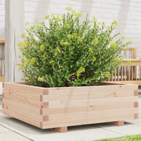 ZNTS Garden Planter 70x70x26.5 cm Solid Wood Pine 847303