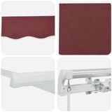 Manual Retractable Awning Burgundy 300x250 cm 3215228
