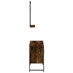 ZNTS 2 Piece Bathroom Cabinet Set Smoked Oak Engineered Wood 3214341