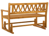 Garden Glider Bench Natural 110 x 59 x 97 cm Solid Acacia Wood 42028080