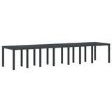 Garden Dining Set with Cushions 15 pcs Anthracite PP 3378795