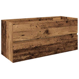 Sink Cabinet with Built-in Basin and Faucet Old Wood 3328937