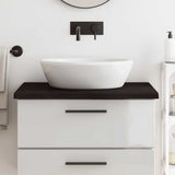 Bathroom Countertop Dark Brown 80x50x cm Treated Solid Wood 3156216