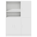 ZNTS 2 Piece Kitchen Cabinet Set White Engineered Wood 3324142