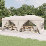 ZNTS Folding Party Tent with Sidewalls Cream 3x6 m 93543