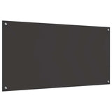 Kitchen Backsplash 2 pcs Dark Grey 120 x 60 cm Tempered Glass 3415511